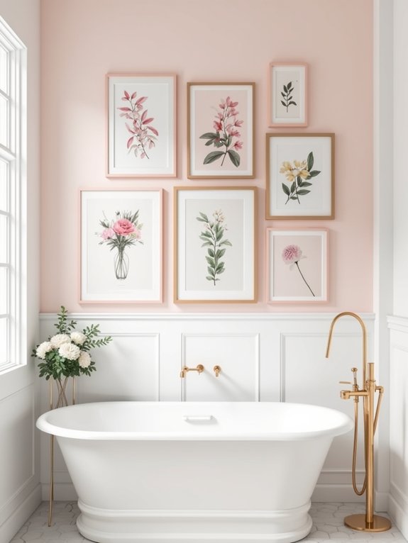 feminine gallery wall design