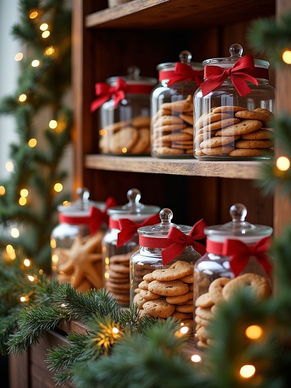 festive cookie jar display