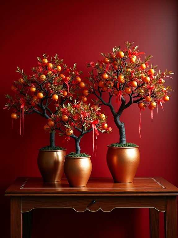 festive mandarin orange arrangements