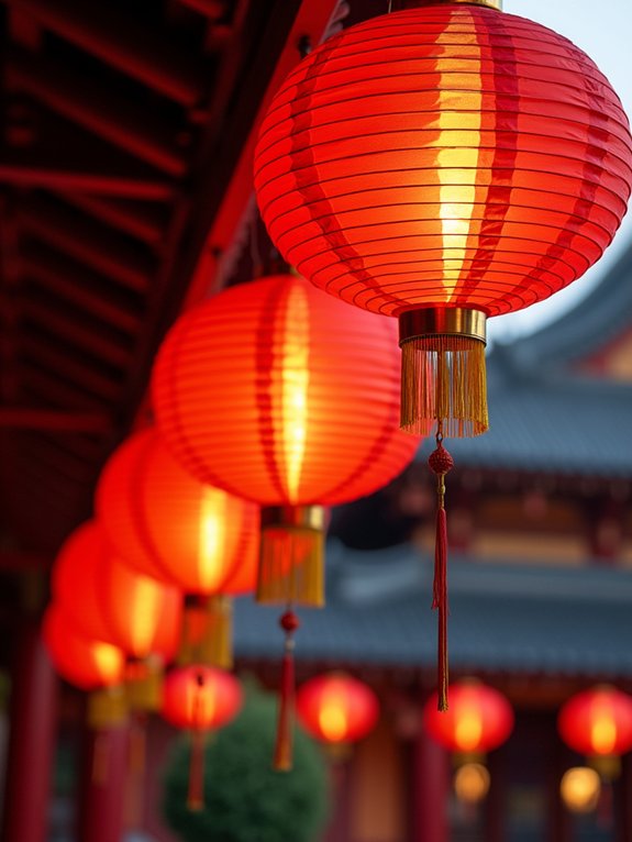 festive red lantern decorations