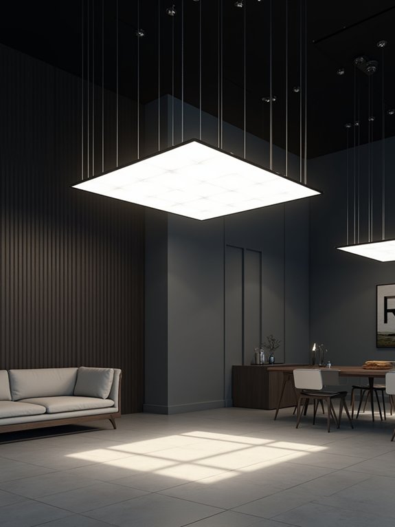 floating geometric ceiling designs