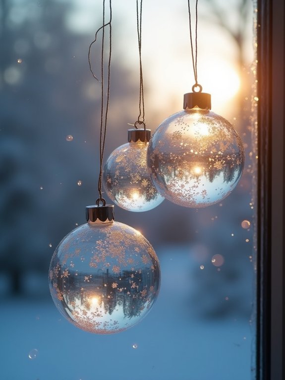 floating glass ornament display