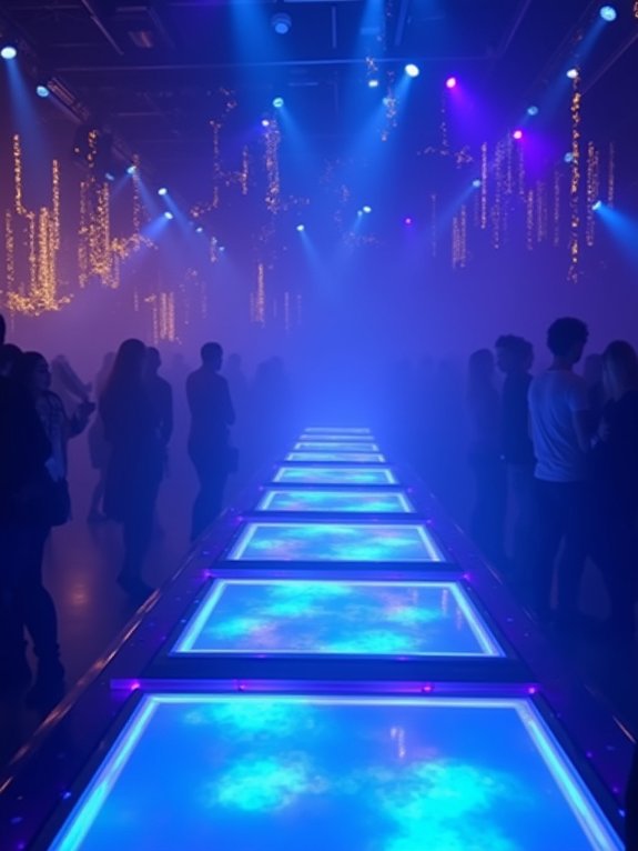 floating illuminated dance platforms