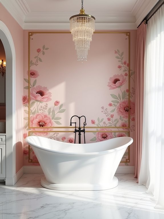 floral wallpaper accent transformation