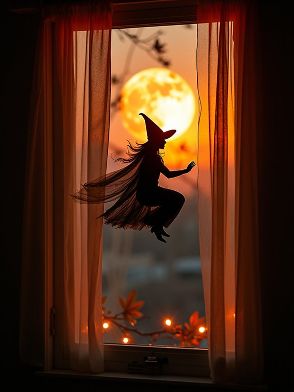 flying witch window display