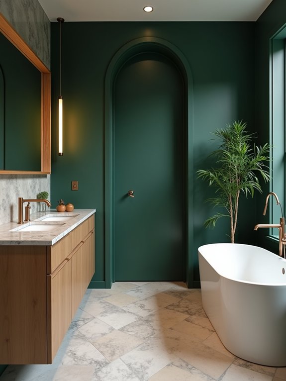 forest green and bronze elegance