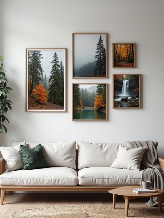 forest photography gallery wall