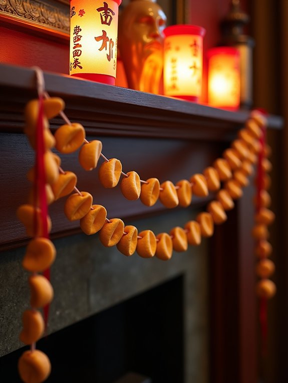 fortune cookie decoration garland