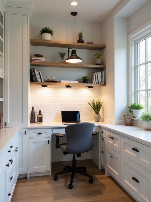 functional kitchen office nook