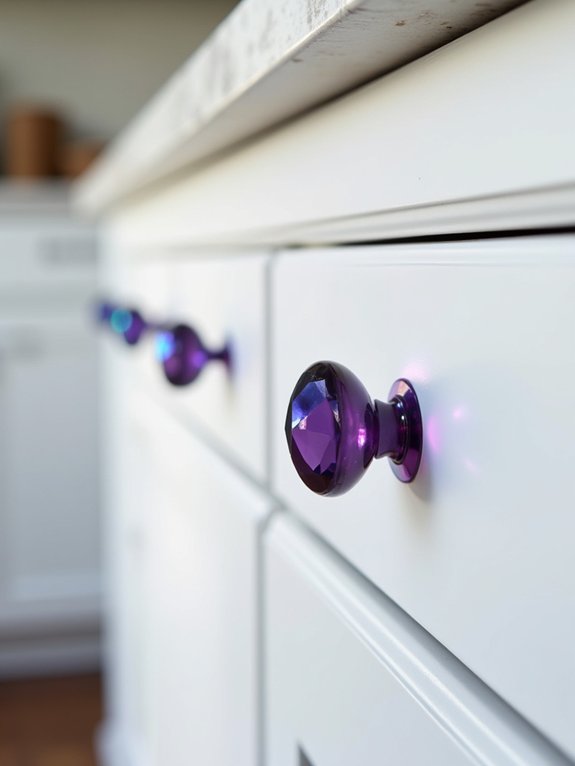 gemstone cabinet knob transformation