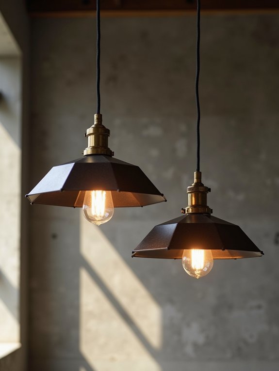geometric metal lighting fixtures