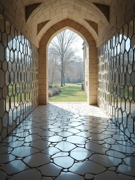 geometric mirror wall design