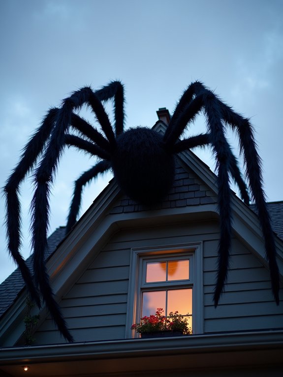 giant spider rooftop display