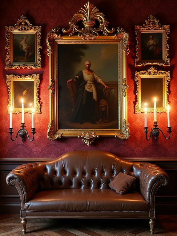 gilded frames create enchantment