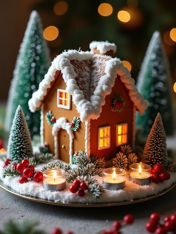 gingerbread house winter wonderland