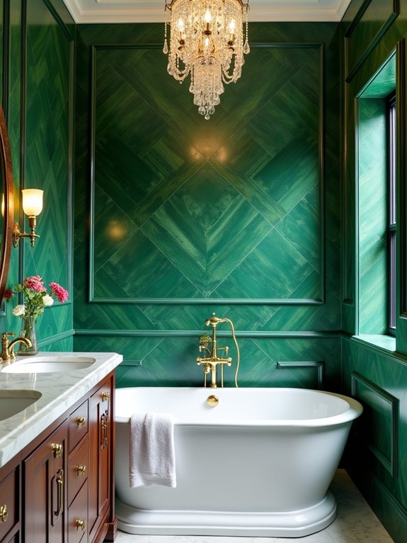 glamorous art deco bathroom design