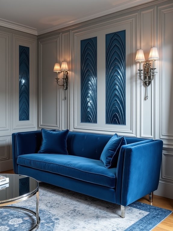 glamorous gray and blue