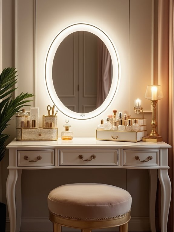 glamorous makeup vanity essentials