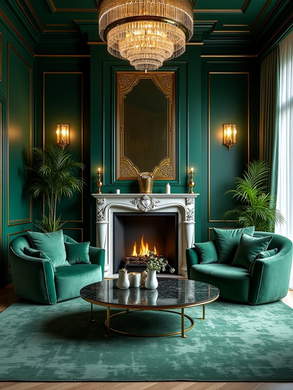 glamorous moody green elegance
