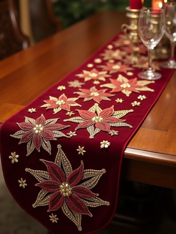 glittering holiday table decor