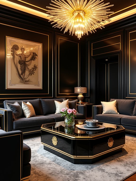 glossy art deco elegance