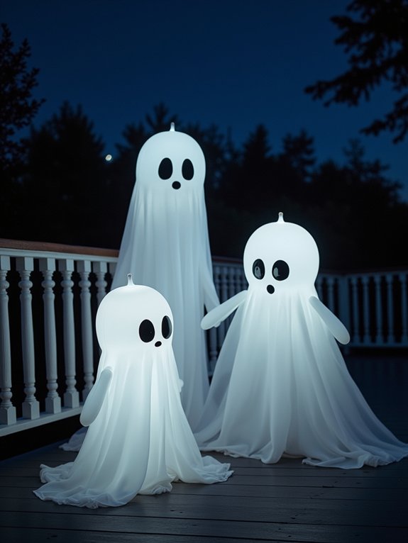 glowing ghost balloon clusters