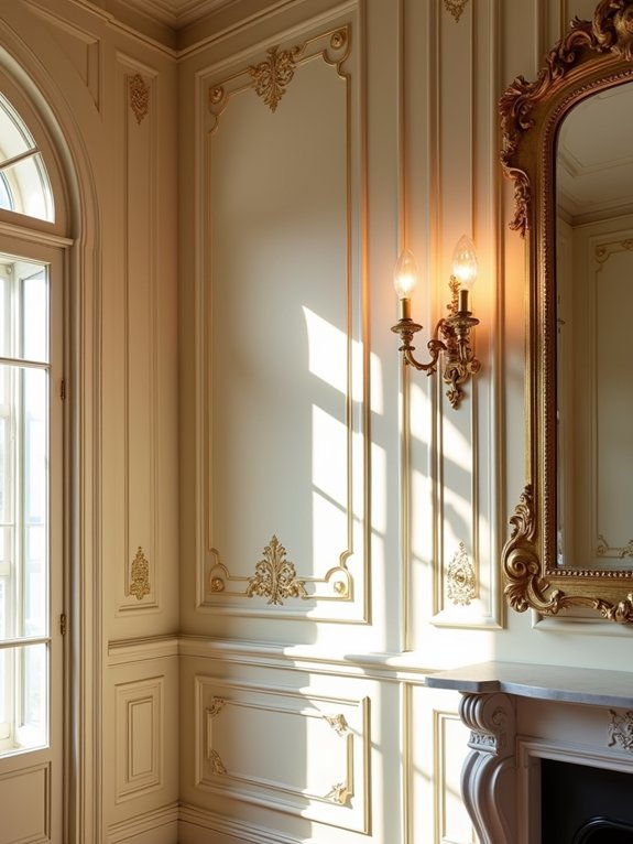 gold leaf accent walls