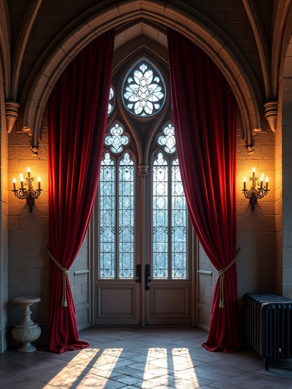 gothic arched doorways and windows