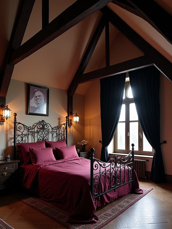 gothic elegance in bedrooms