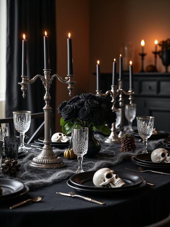 gothic halloween table decor