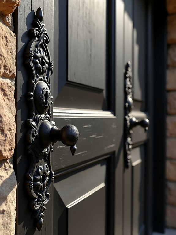 gothic inspired hardware accents