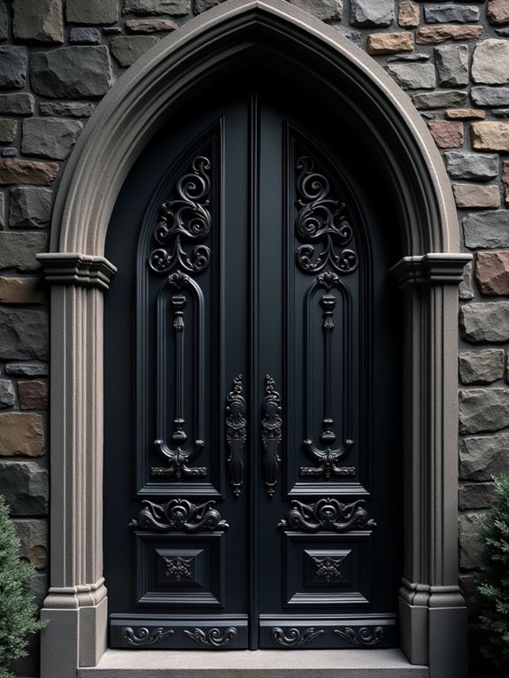 gothic pointed arch doorways