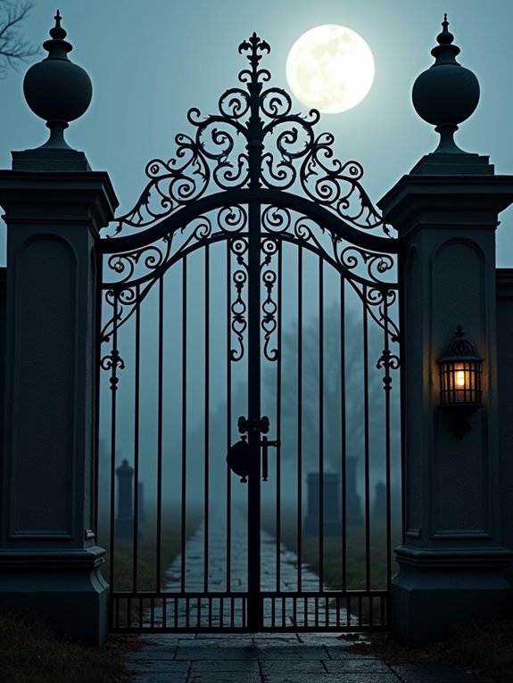 gothic spooky cemetery entrance