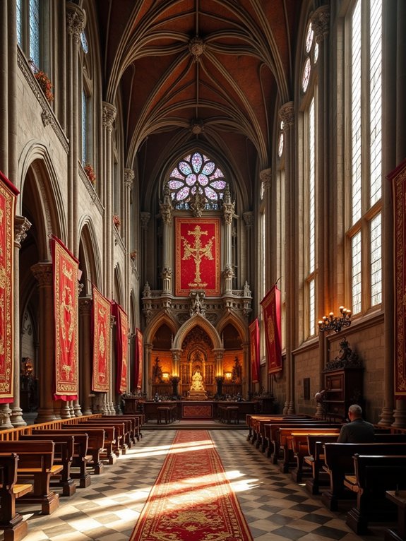 gothic tapestries enhance sanctuaries