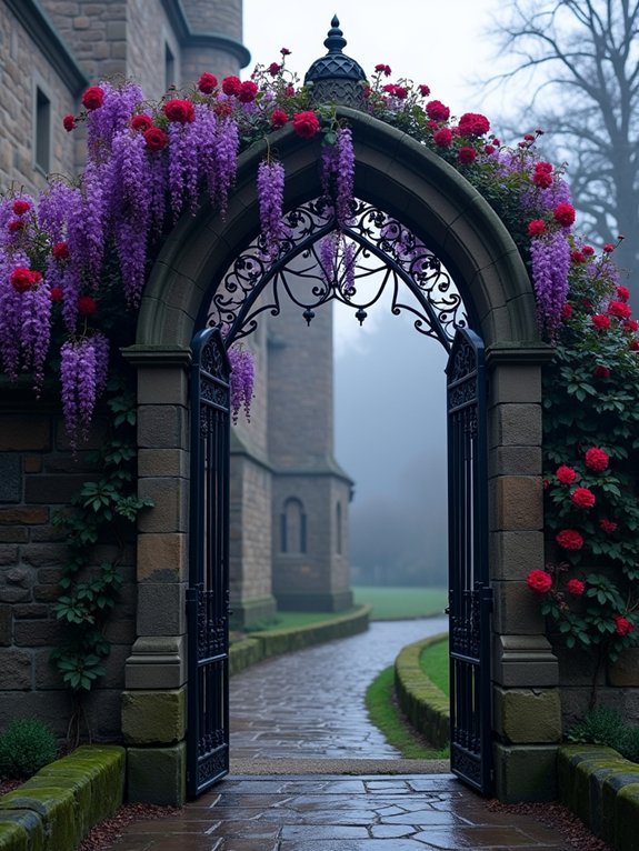 gothic trellises with vines