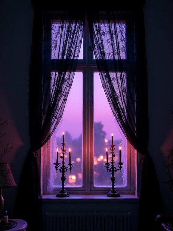 gothic window draping ideas