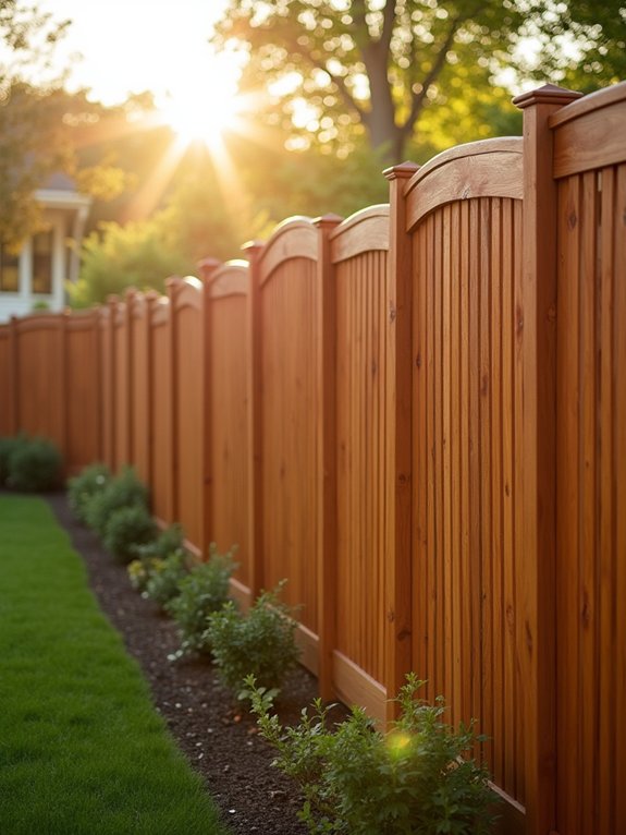 graceful curved cedar panels