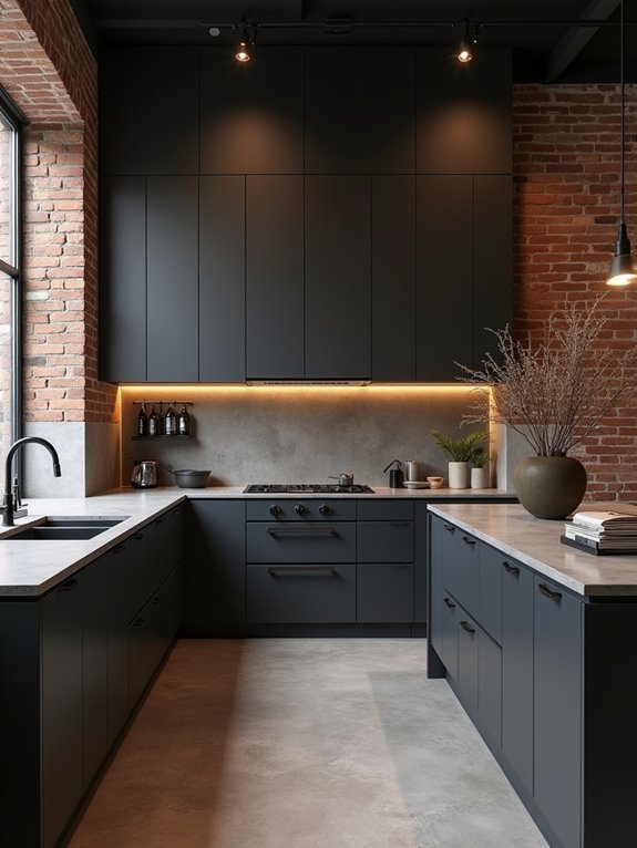 graphite cabinets industrial charm