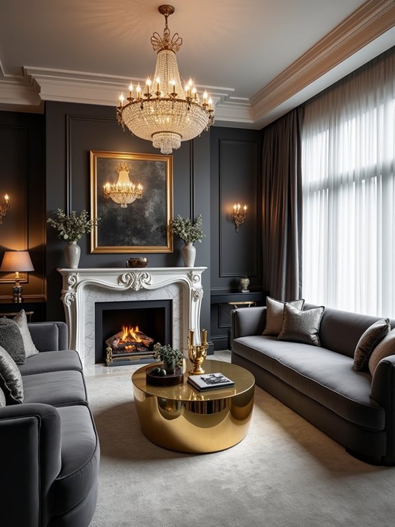 gray and gold elegance