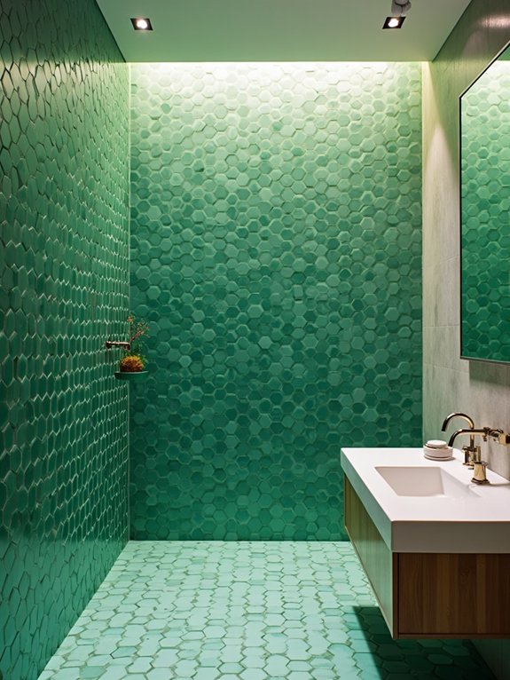green tile gradient effect
