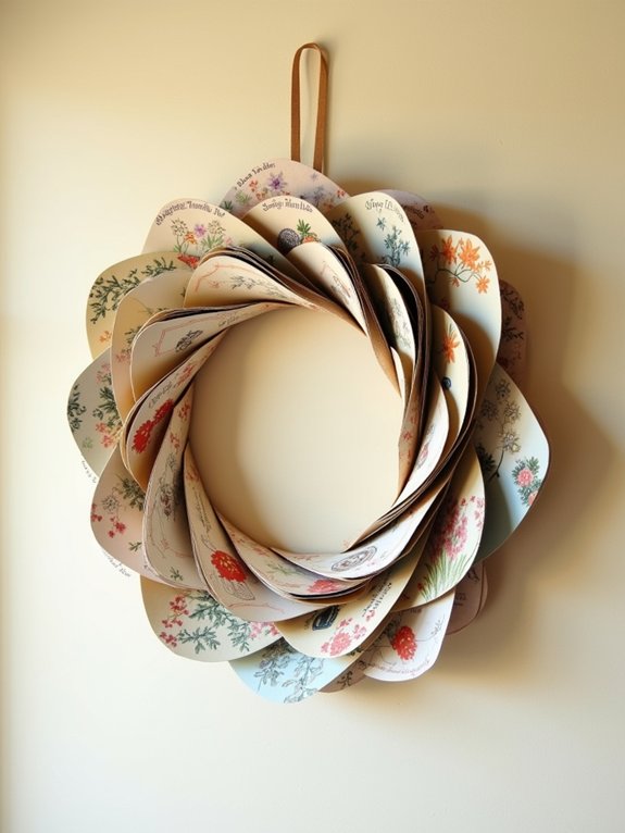greeting card wreath craft