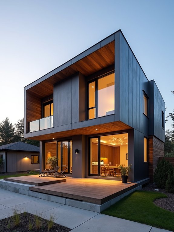 grey mixed material elegance