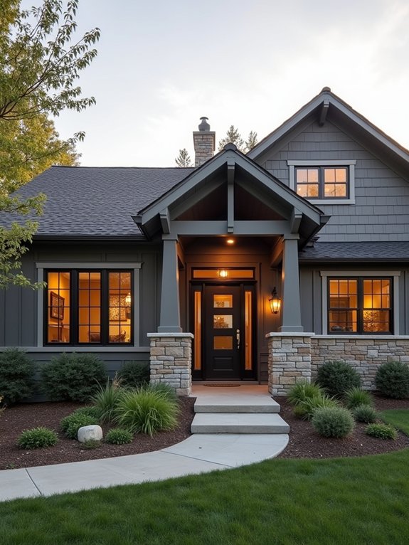 grey ranch house makeover