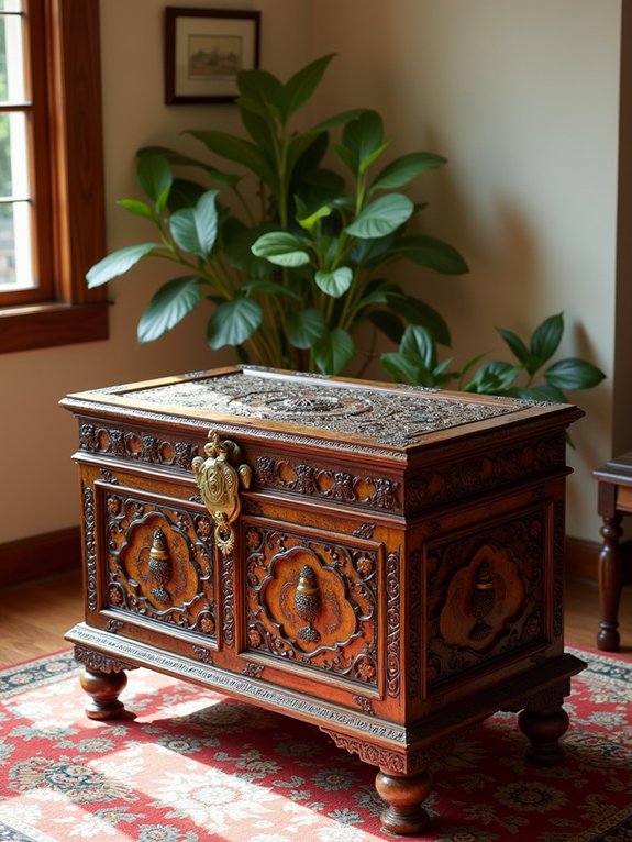 hand carved heirloom storage chests