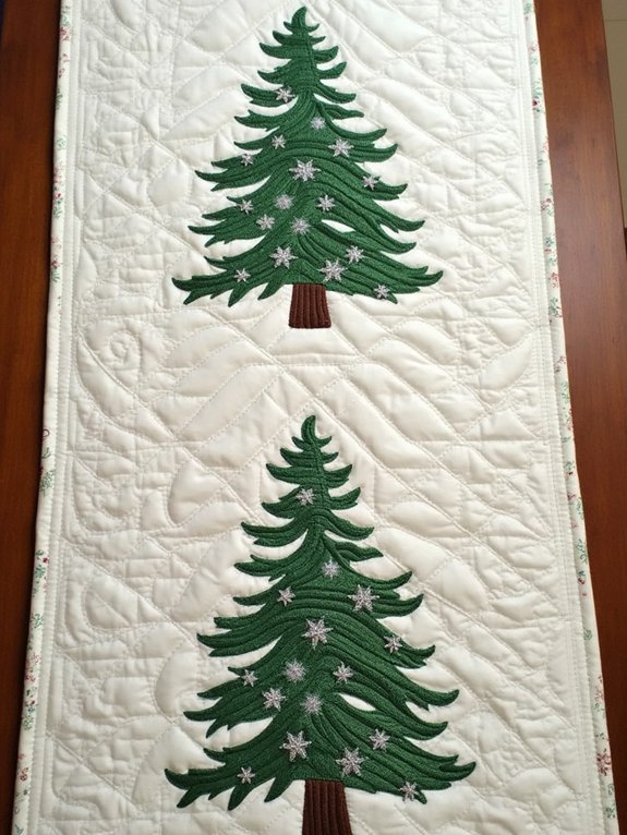 hand quilted christmas tree design