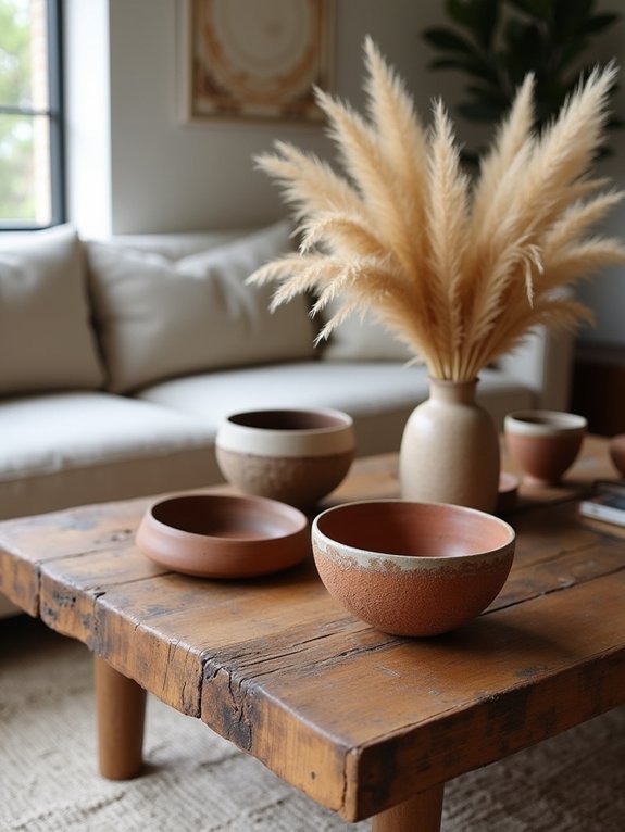 handcrafted ceramic coffee table decor