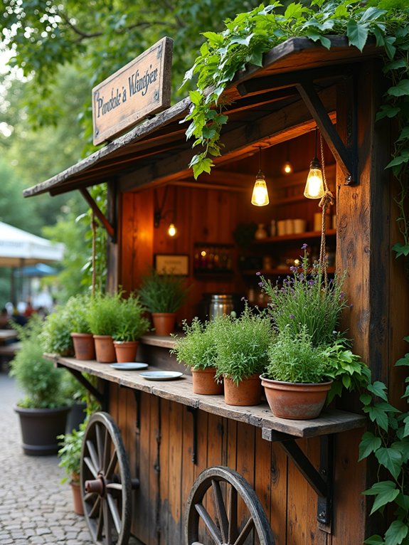 hanging herb garden setup