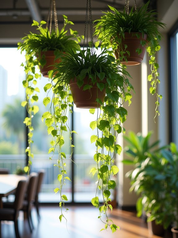 hanging plant curtain dividers