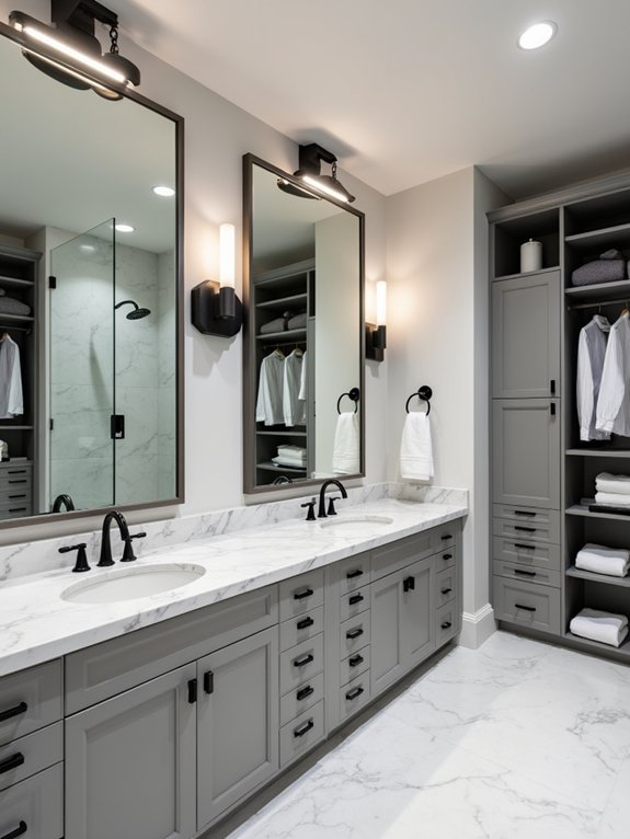 harmonious shared bathroom organization