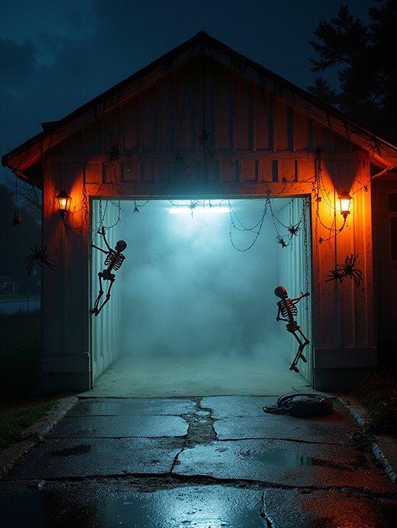 haunted garage animated props
